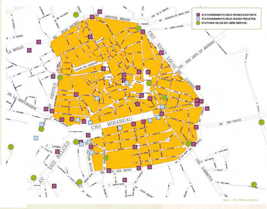 Faire du vélo en Provence Ou stationner son vélo à Aix en Provence