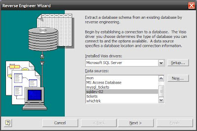 sql solace: Visio 2007 : Reverse Engineering a SQL Server Database