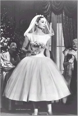Audrey Hepburn 50s Style Wedding Dress