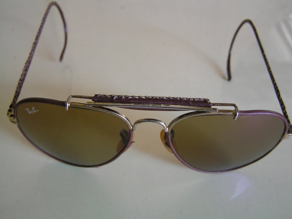 ray ban aviator leather
