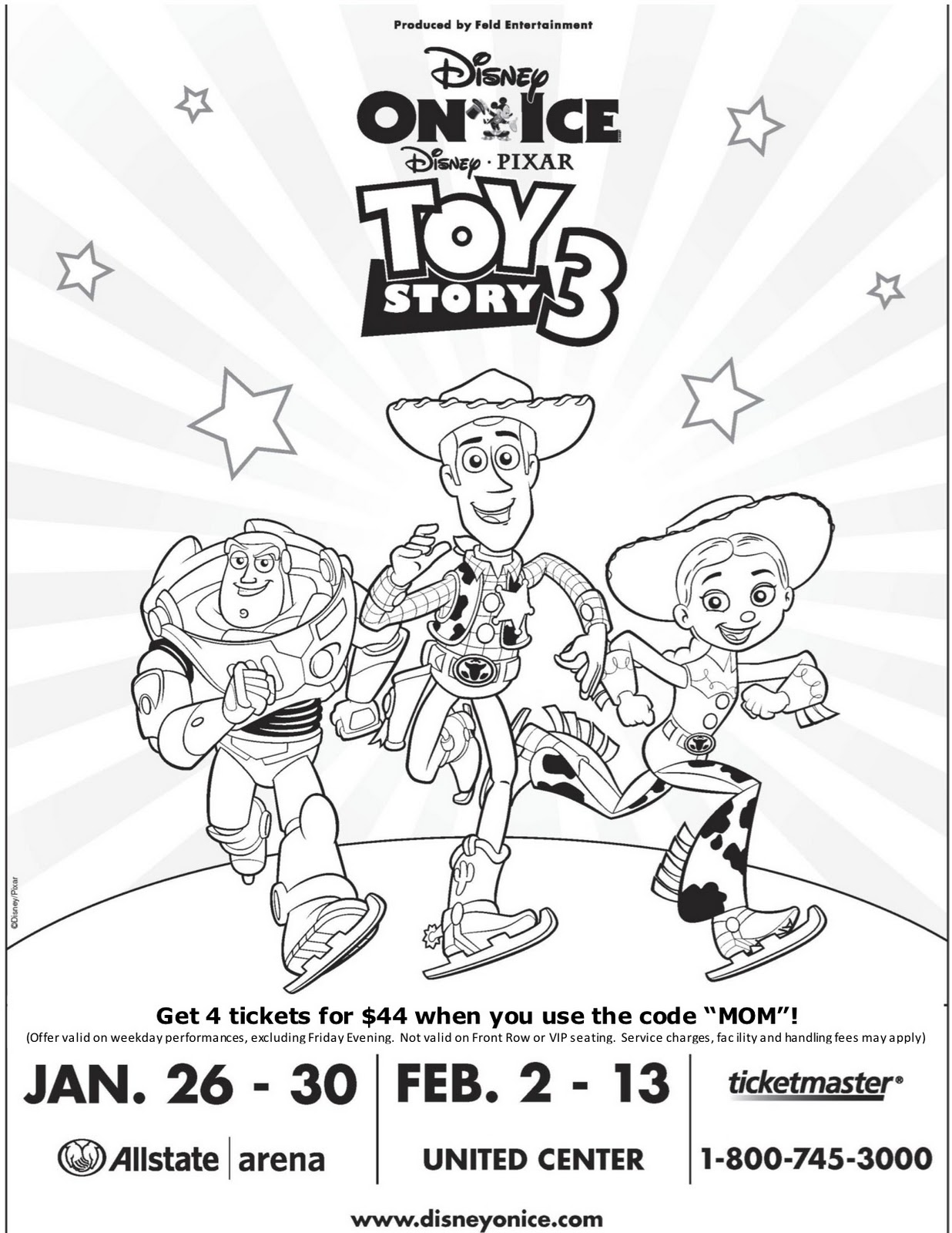 Disney Toy Story 4 Coloring Pages ChiIL Mama Free Family 4 Pack to Disney on Ice Toy Story