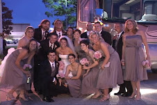 wedding party in front of motor home