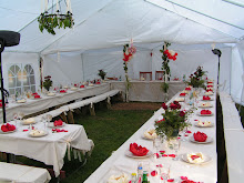 Vikbolandet trädgårdsbröllop valla gård Dukning Och dekorationer gjorda av miig