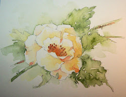 watercolor rose yellow paintings hayes flowers painting wild roses watercolour ann flower artist roseann water floral watercolours cards visit mary