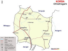 Map of Korba