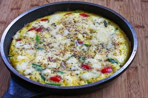 Asparagus and Tomato Frittata with Havarti and Dill found on KalynsKitchen.com Asparagus and Tomato Frittata with Havarti and Dill found on KalynsKitchen.com