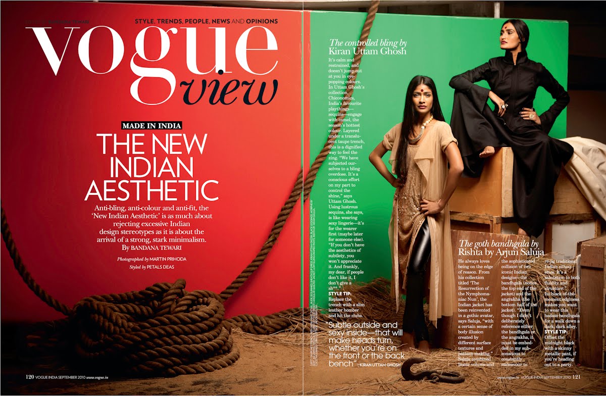 Martin Prihoda Vogue India September 2010, The New Indian Aesthetic