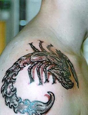 picture of black scorpion tattoo