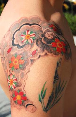 image of japanese cherry blossom tattoo