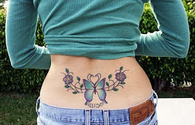 flower butterfly tattoos