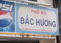 Ensigne restaurant de Pho à Hi Chi Minh ville