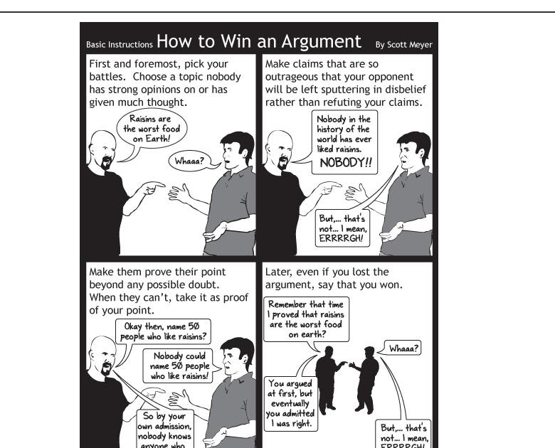 English is all around: How to Win an Argument