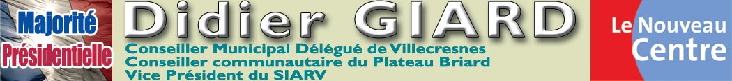 Didier Giard - Plateau Briard (Elections cantonales partielles 25 janvier & 1 février 09)