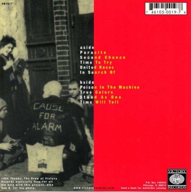 hardcore punk CAUSE FOR ALARM Anthology (1994)