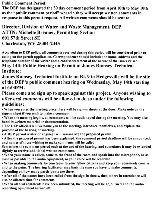 Public Hearing Scheduled May 14, 2008