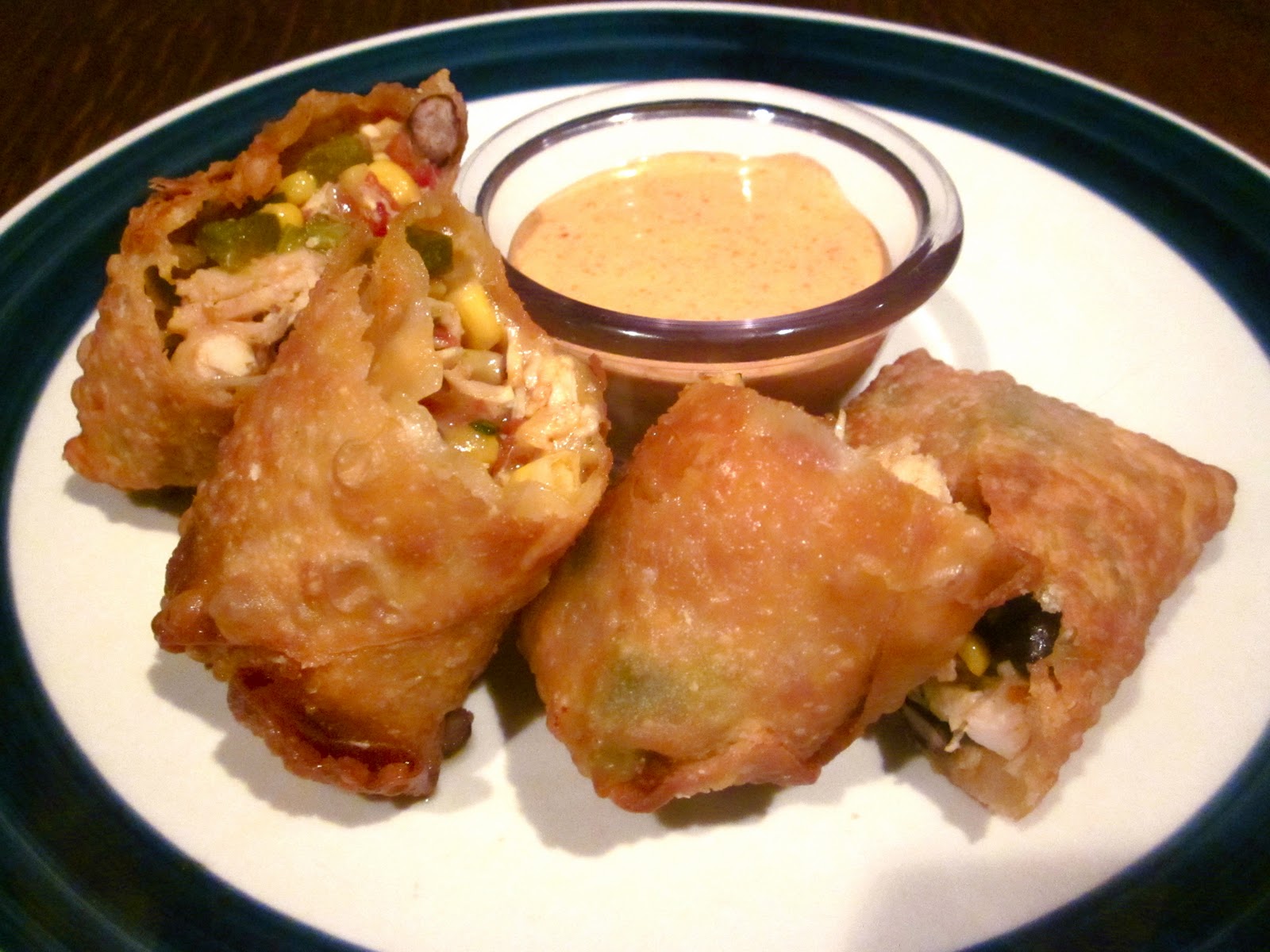 Haute + Heirloom Southwestern Egg Rolls with Chipotle Ranch Sauce