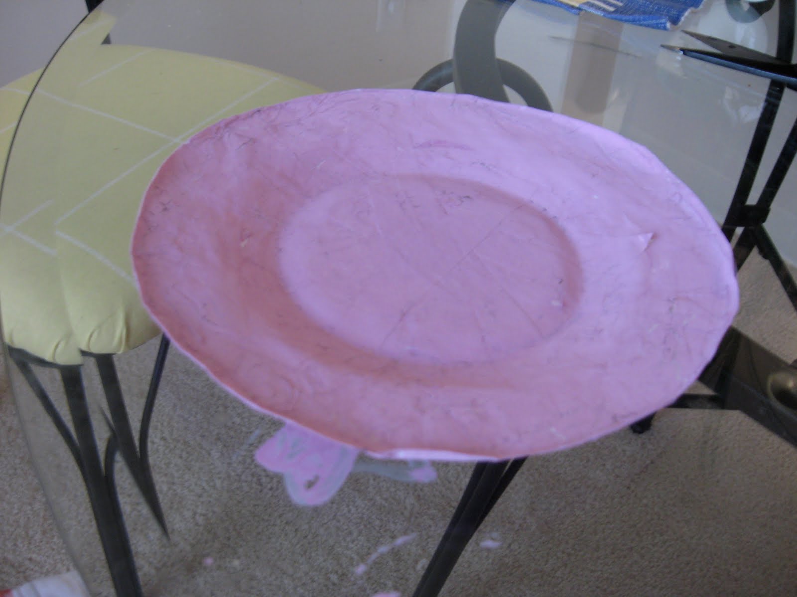 We completely covered the top of the plate and left the bottom plain