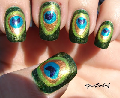 The Kronicles of a Konad-er: Peacock Nails!