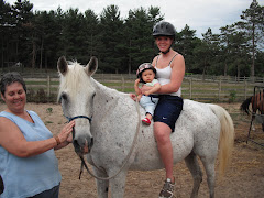 Iris's first time on horseback