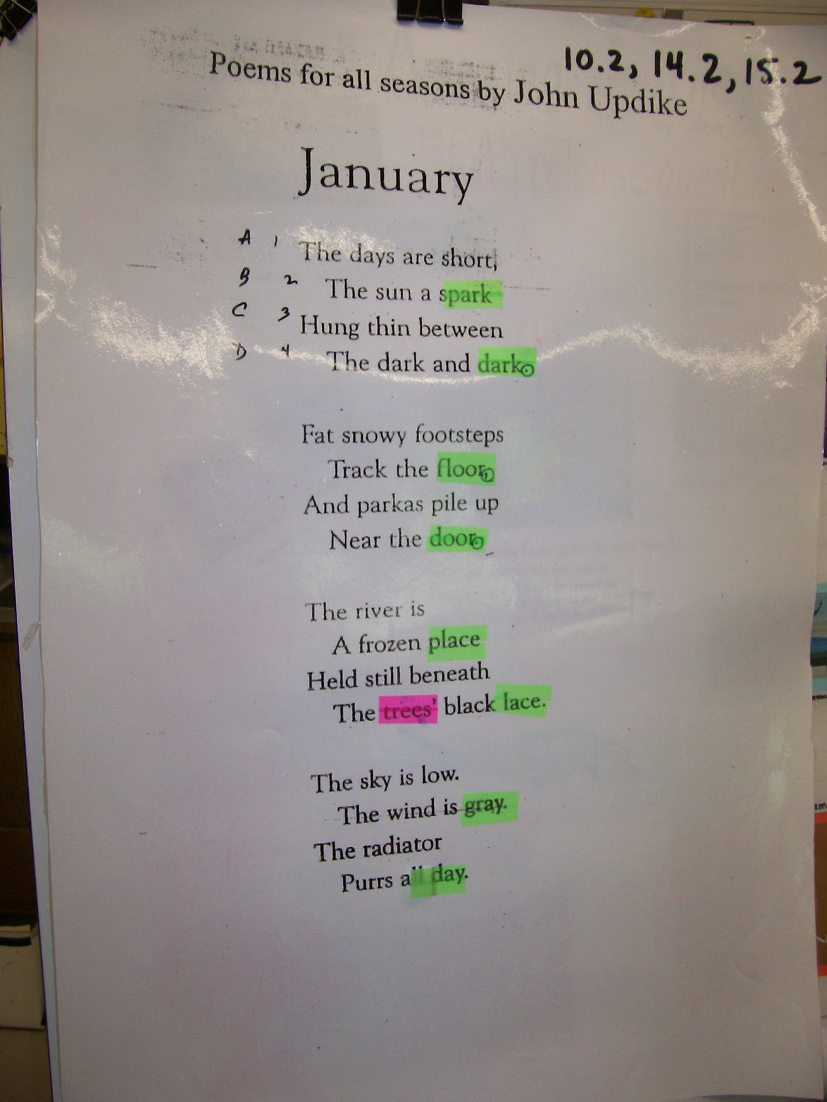 Reading Is Thinking: January poem