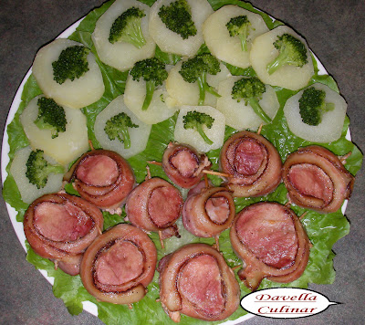 Rulouri din muschi de porc cu bacon ( kaizer )  / Filet mignon de porc au bacon