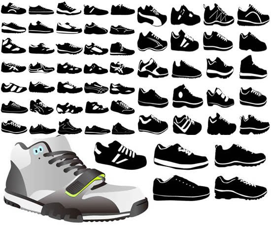 vdshare illustrator blogspot com shoes vector eps format material