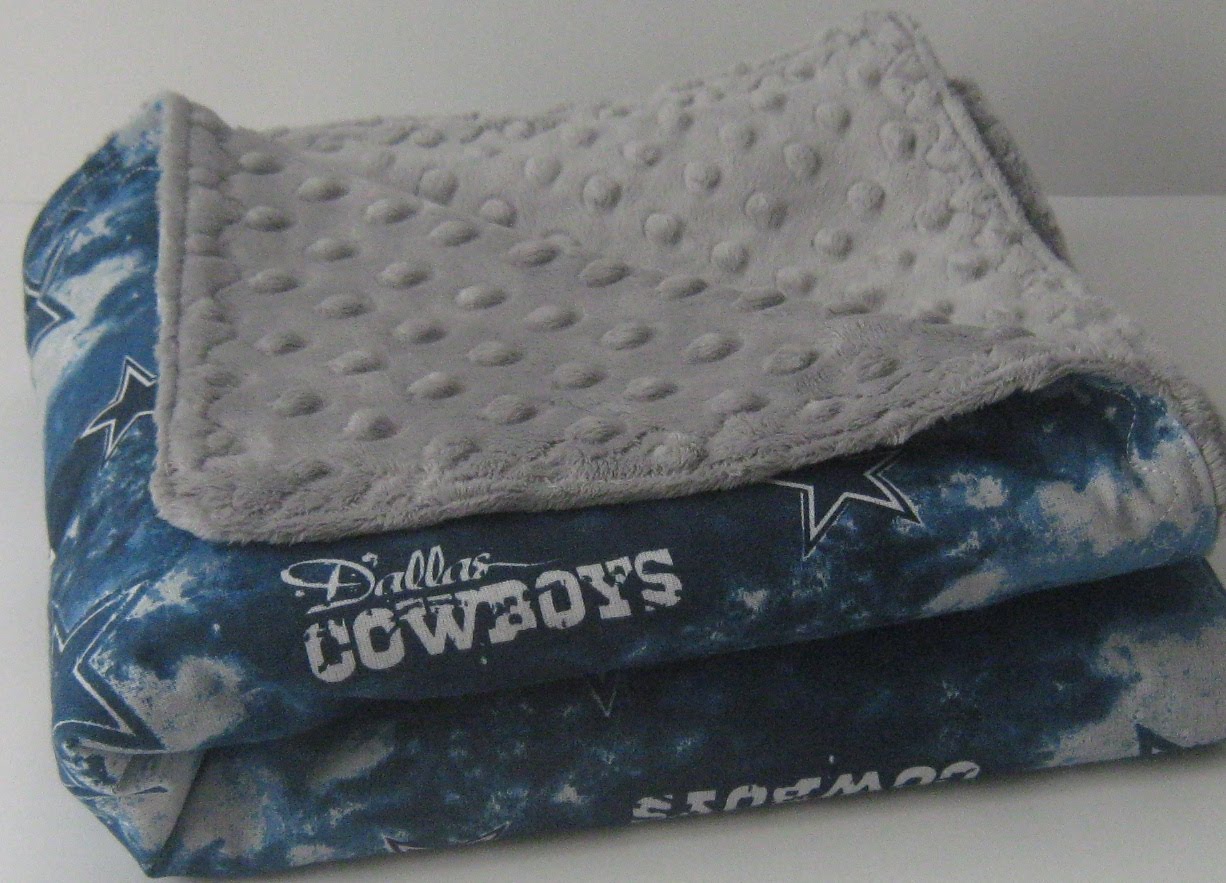CustomThreadlines Tye Die Dallas Cowboys Baby Blanket with Silver