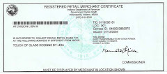 Retail Merchant Certificate