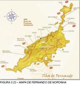 Mapa de Fernando de Noronha