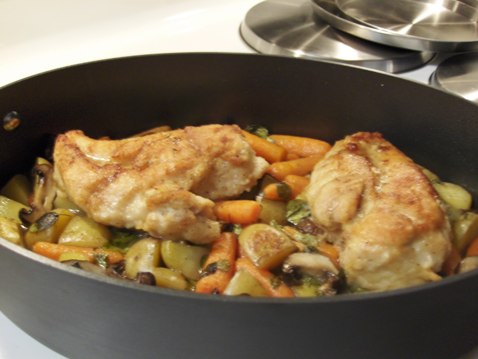 Diab2Cook PanSauteed Chicken with Vegetables & Herbs Recipe
