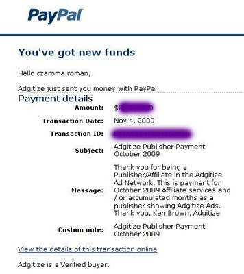 paypal adgitize payment october