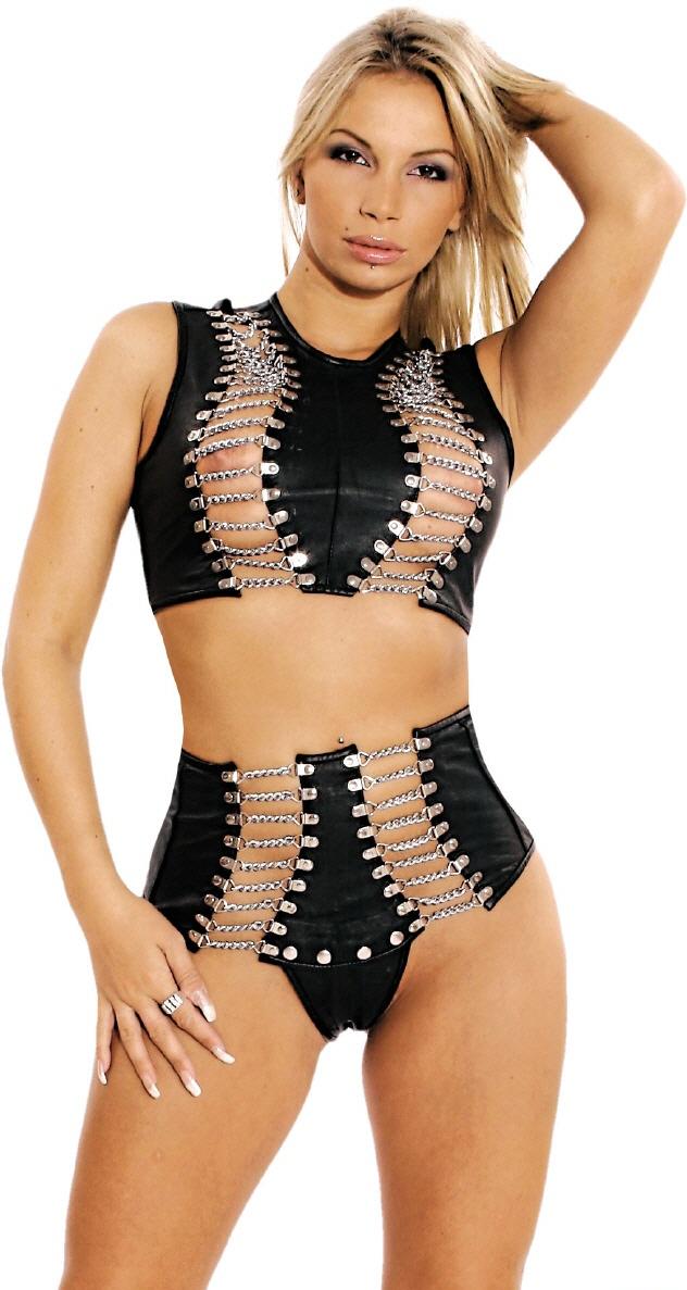 Leather Den Genuine leather 2 pc and bodysuits