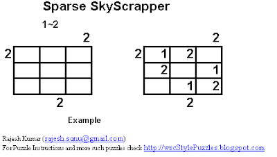 Logic Puzzles: Sparse Skyscrapers