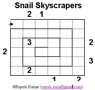 Logic Problems: Snail Skyscrapers