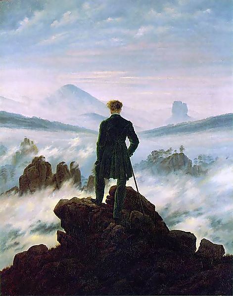 "El caminante sobre el mar de nubes", Fiedrich