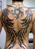 Tribal Back Tattoo Wings