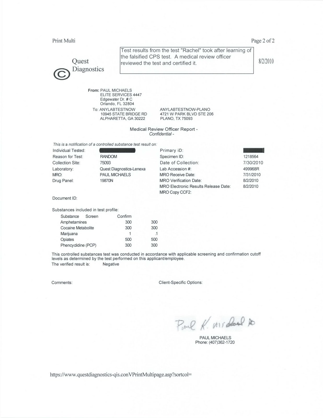 Quest Diagnostics Confirm Appointment