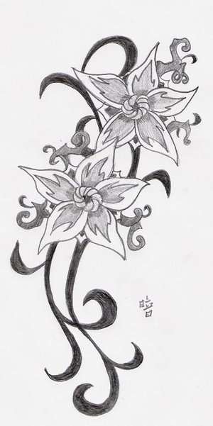 black and grey flower tattoo pictures. Flower tattoo is one of the