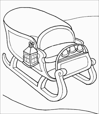 Coloring Page Sleigh