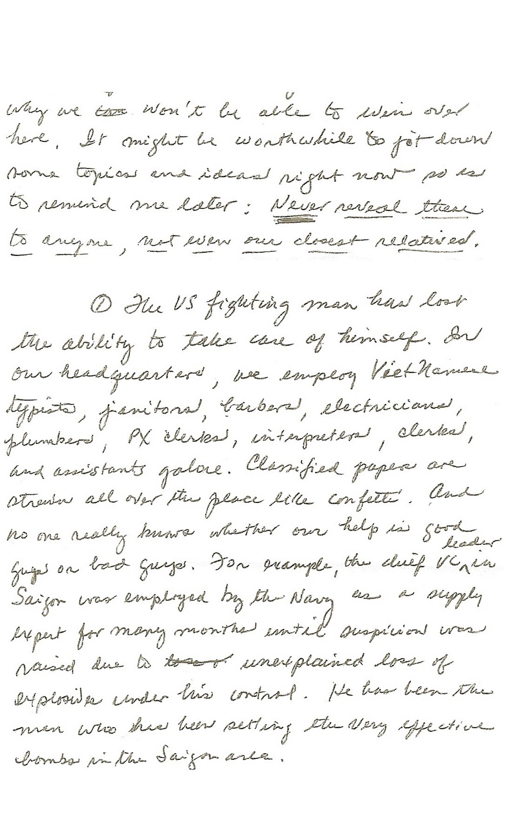 A Vietnam War Clerk's Diary Diary Entry 18 Saigon, Thursday Night, 1