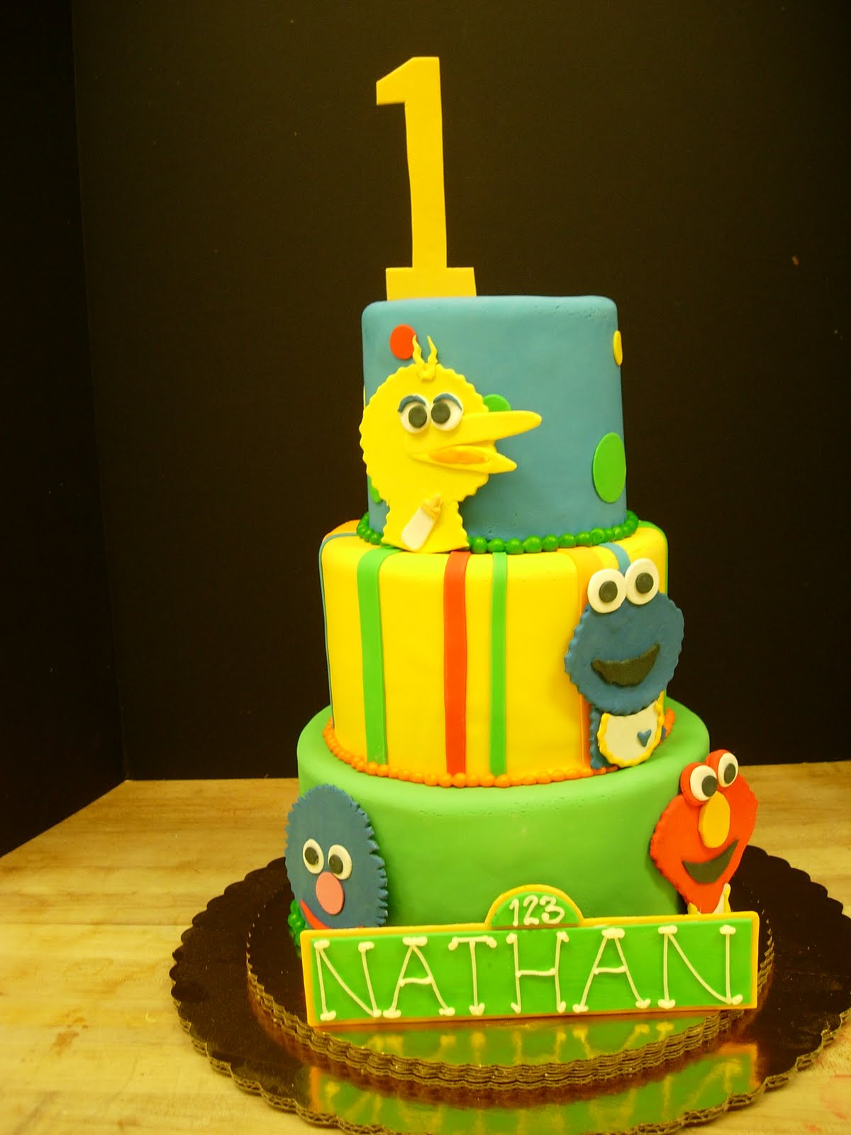 Artisan Bake Shop First Birthday Sesame Street Cake