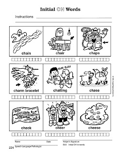 Speech Therapy with Miss Nicole: CH initial words