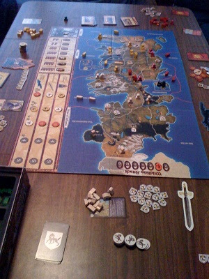 Game of Thrones board game mid play