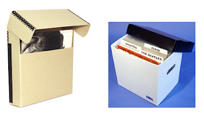 two types of record storage boxes