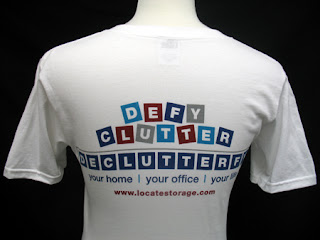 t-shirt that says Defy Clutter