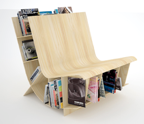 chair with built in book storage
