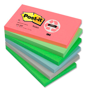 Post-its from recycled paper