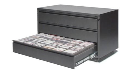 CD cabinet, steel, 3-drawer, 270 cds per drawer