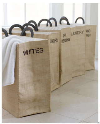 laundry totes - whites, colors, dry cleaning, laundry, hand wash