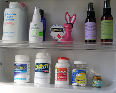 energizer bunny flashlight in medicine cabinet